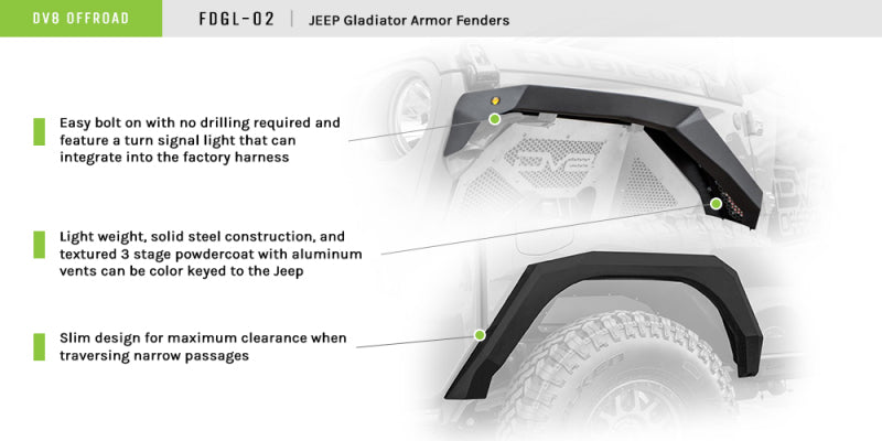 DV8 Offroad DVE Fenders