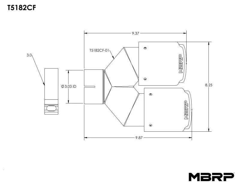 MBRP Univ Exhaust Tips Carbon by MBRP