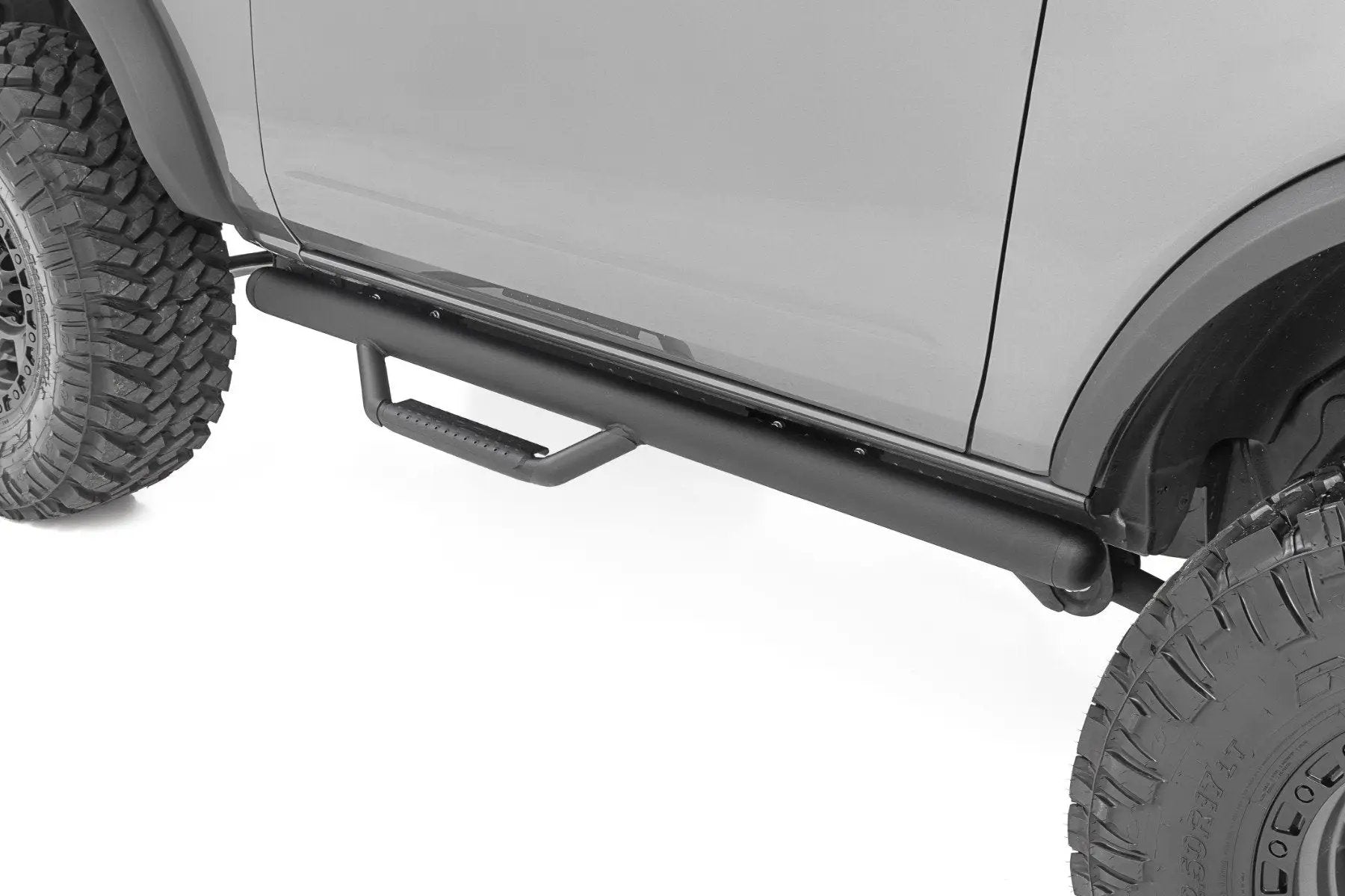 Rough Country Nerf Steps | Wheel to Wheel | 2 Door | Ford Bronco (2 Door) 4WD (2021-2025) by Rough Country
