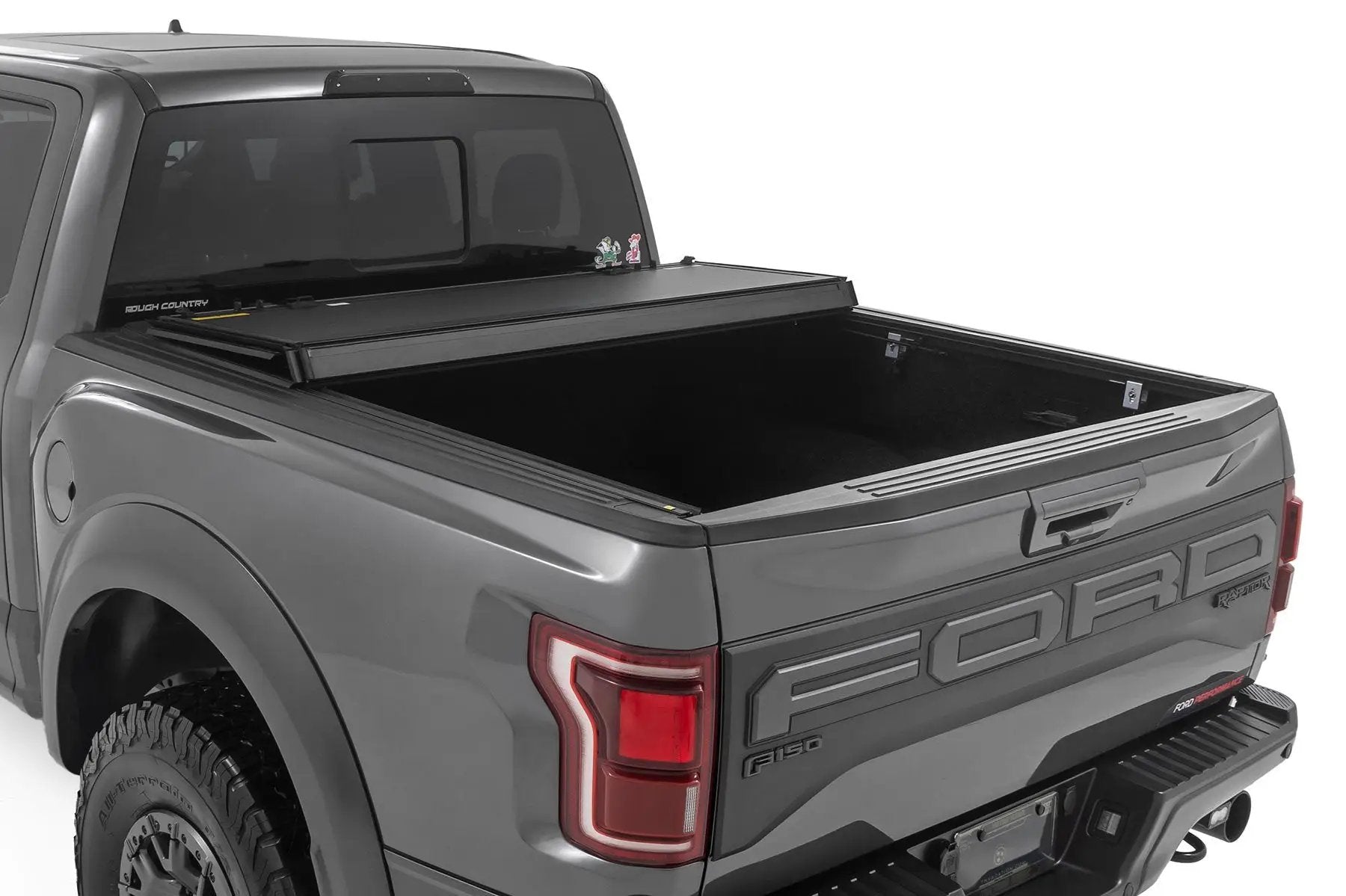 Rough Country Hard Tri-Fold Flip Up Bed Cover | 6'7" Bed | Ford F-150 2WD/4WD (2015-2025) by Rough Country
