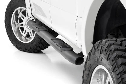 Rough Country Oval Nerf Step | Crew Cab | Black | Ford F-150/Lightning/F-250/F-350/Raptor (15-26) by Rough Country