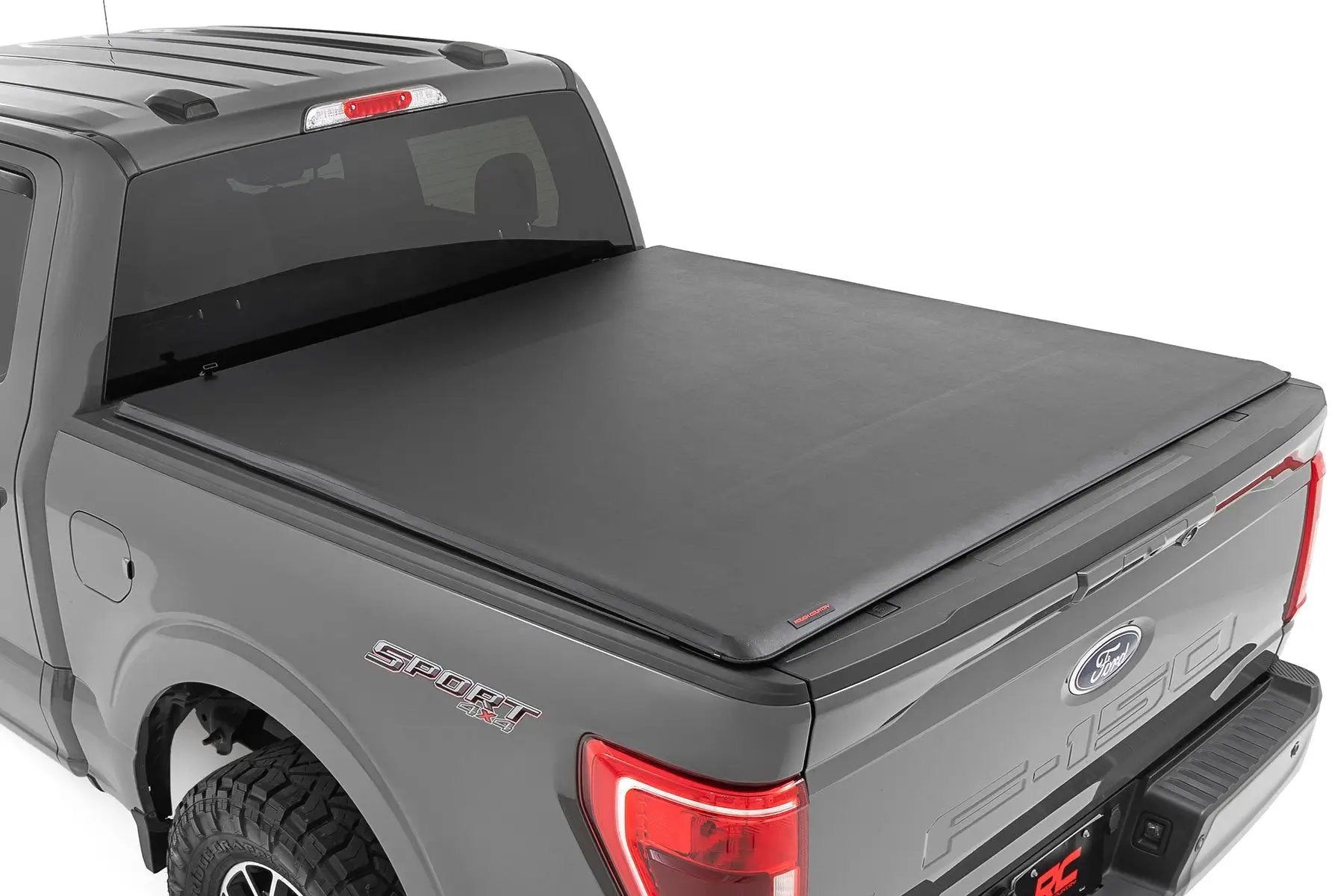 Rough Country Soft Roll Up Bed Cover | 5'7" Bed | Ford F-150/F-150 Lightning/Raptor (15-25) by Rough Country