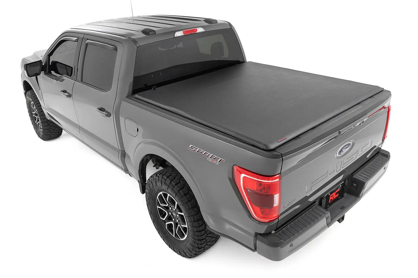 Rough Country Soft Roll Up Bed Cover | 6'7" Bed | Ford F-150/F-150 Lightning/Raptor (15-25) by Rough Country
