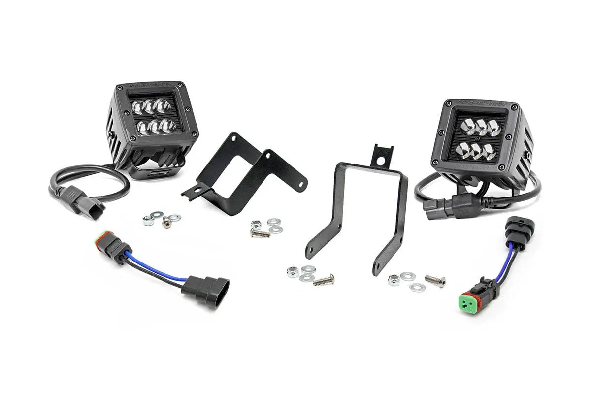 Rough Country LED Light Kit | Fog Mount | 2" Black Pair | Ford F-250/F-350 Super Duty (11-16) by Rough Country