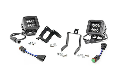 Rough Country LED Light Kit | Fog Mount | 2" Black Pair | Ford F-250/F-350 Super Duty (11-16) by Rough Country