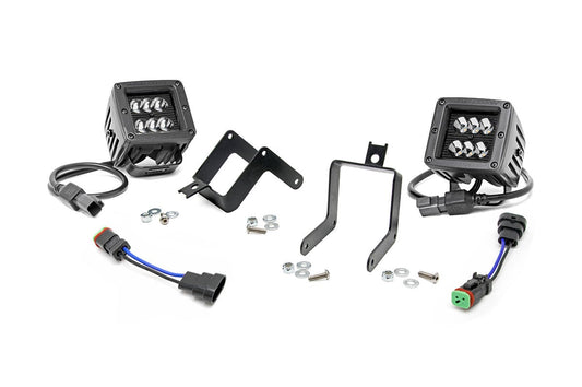 Kit de luces LED | Montaje en faro antiniebla | Par negro de 2" | Ford F-250/F-350 Super Duty (11-16)