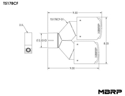 MBRP Univ Exhaust Tips Carbon