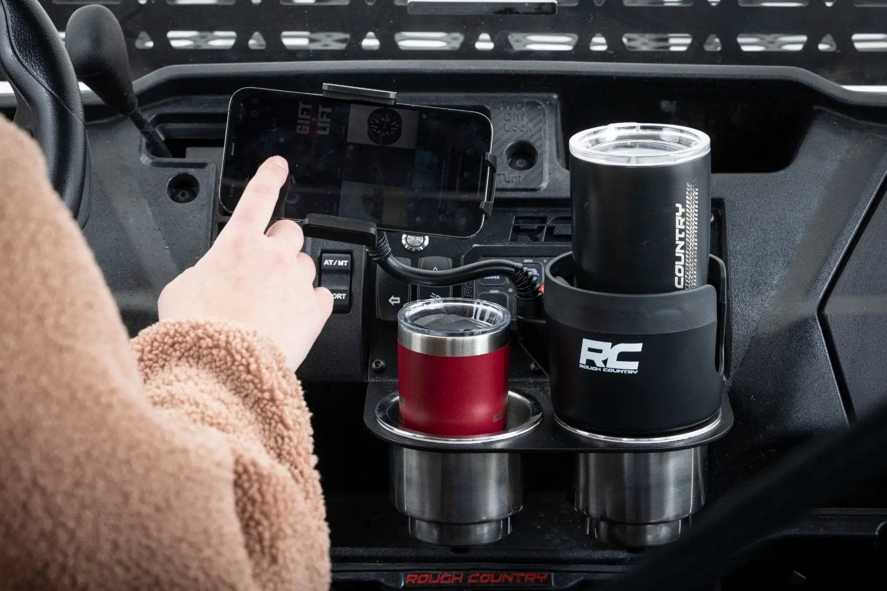 Rough Country 2 in 1 Expanding Cup and Phone Holder by Rough Country
