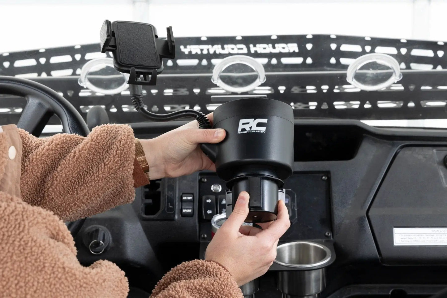 Rough Country 2 in 1 Expanding Cup and Phone Holder by Rough Country