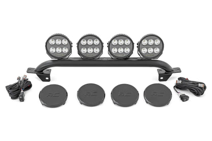 Rough Country Light Bar Mount | 6.5 Inch Round LED (Quad) | OE Modular Steel | Ford Bronco (21-25) by Rough Country