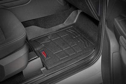 Rough Country Sure-Fit Floor Mats | Front & Rear | Crew | Ford Ranger 2WD/4WD (2024-2026) by Rough Country