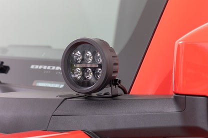 Пара круглых светодиодных фар Black Series | 3,5 дюйма | ДХО янтарного цвета