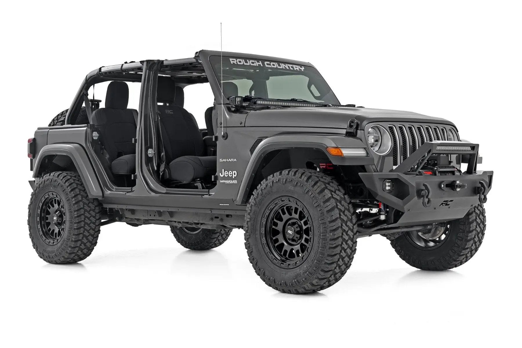 Rough Country Trail Cladding | Rocker Sill Plates | Jeep Wrangler Unlimited 4WD (2018-2026) by Rough Country