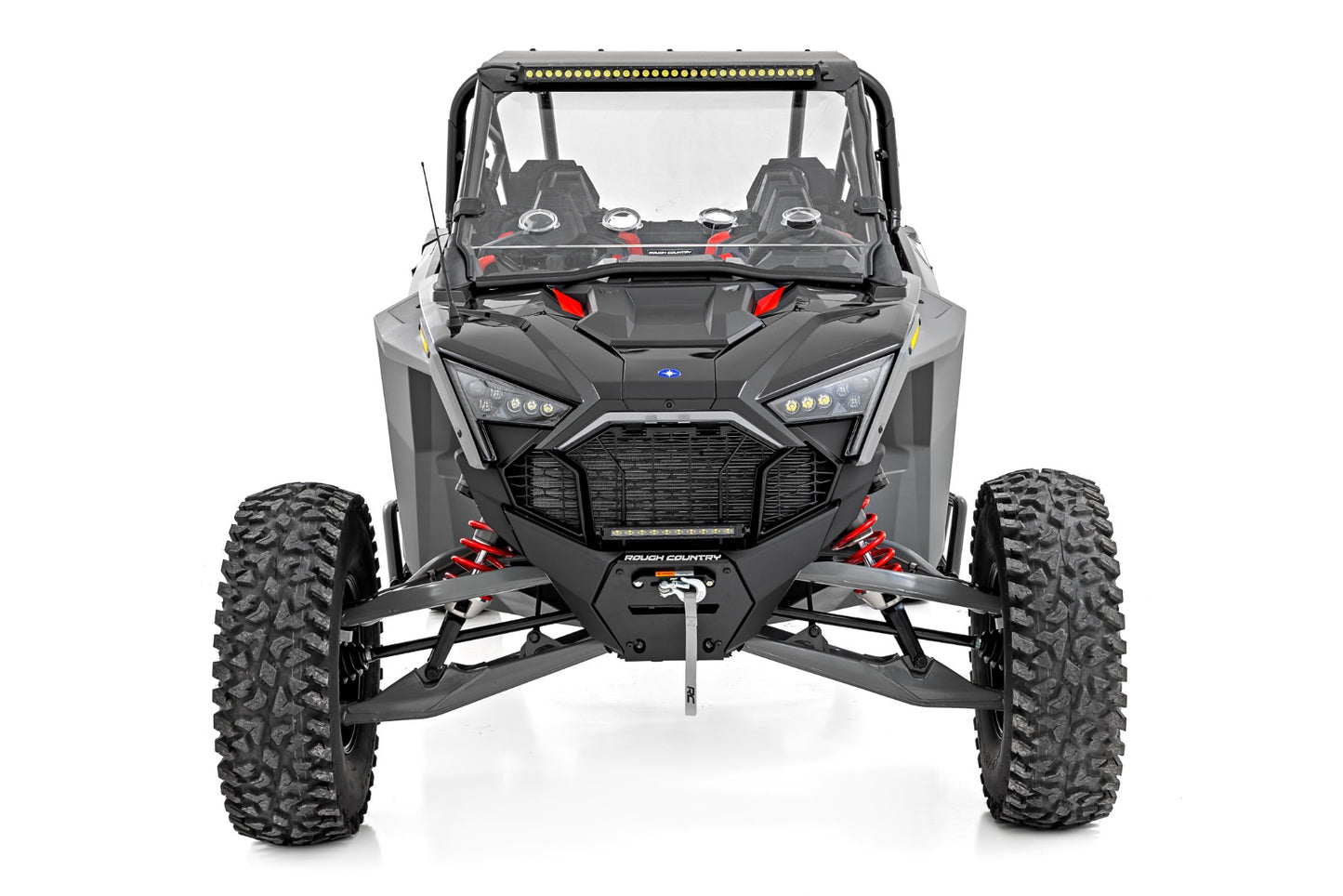 Крепление для фары 30" | Один ряд | Переднее | Серия Black | Polaris RZR Turbo R 4