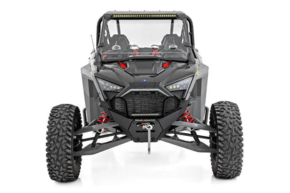 Rough Country 30" Single Row Light Mount | Front | Black Series | White DRL | Polaris RZR Turbo R by Rough Country