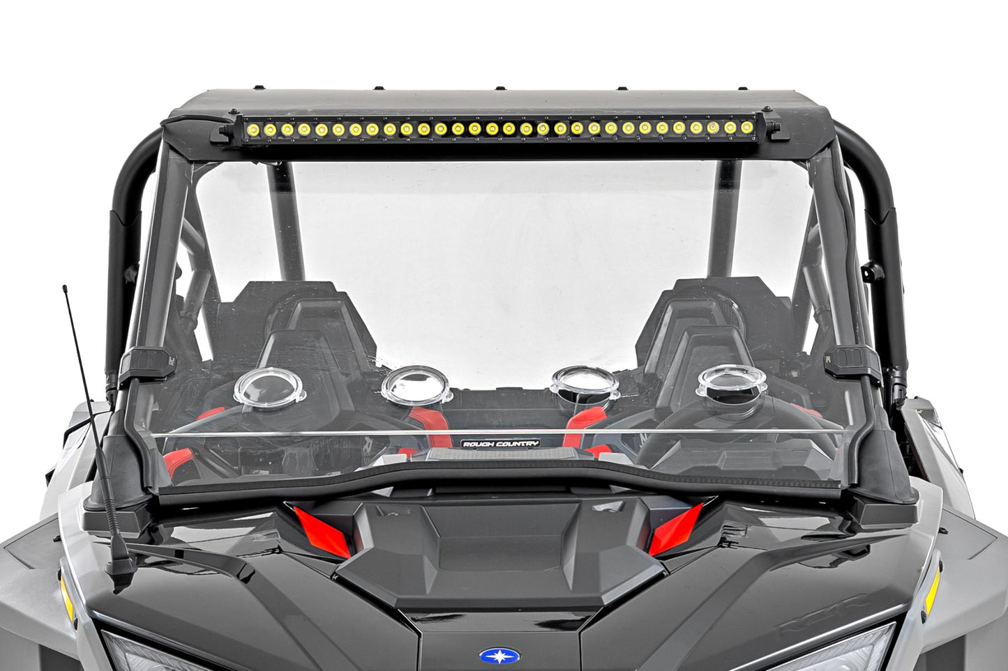 Крепление для фары 30" | Один ряд | Переднее | Серия Black | Polaris RZR Turbo R 4