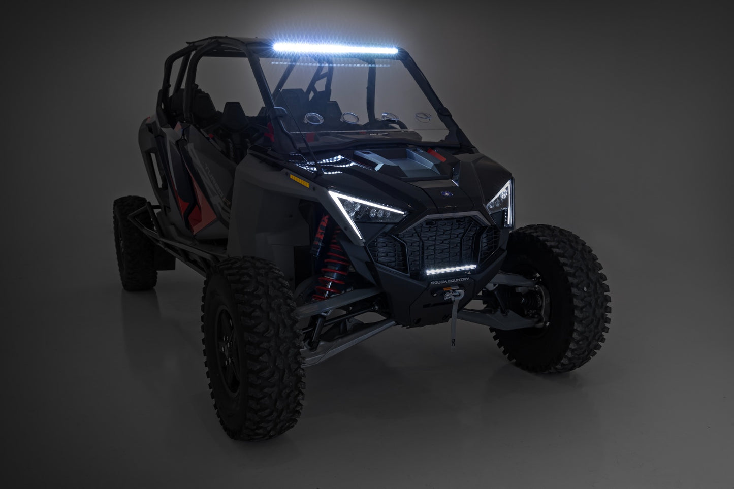 Крепление для фары 30" | Один ряд | Переднее | Серия Black | Polaris RZR Turbo R 4