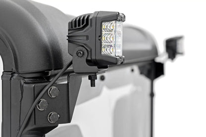 Rough Country LED Light Kit | Rear Mount | 2" Black Pair | Amber DRL | CFMOTO UFORCE U10 Pro by Rough Country
