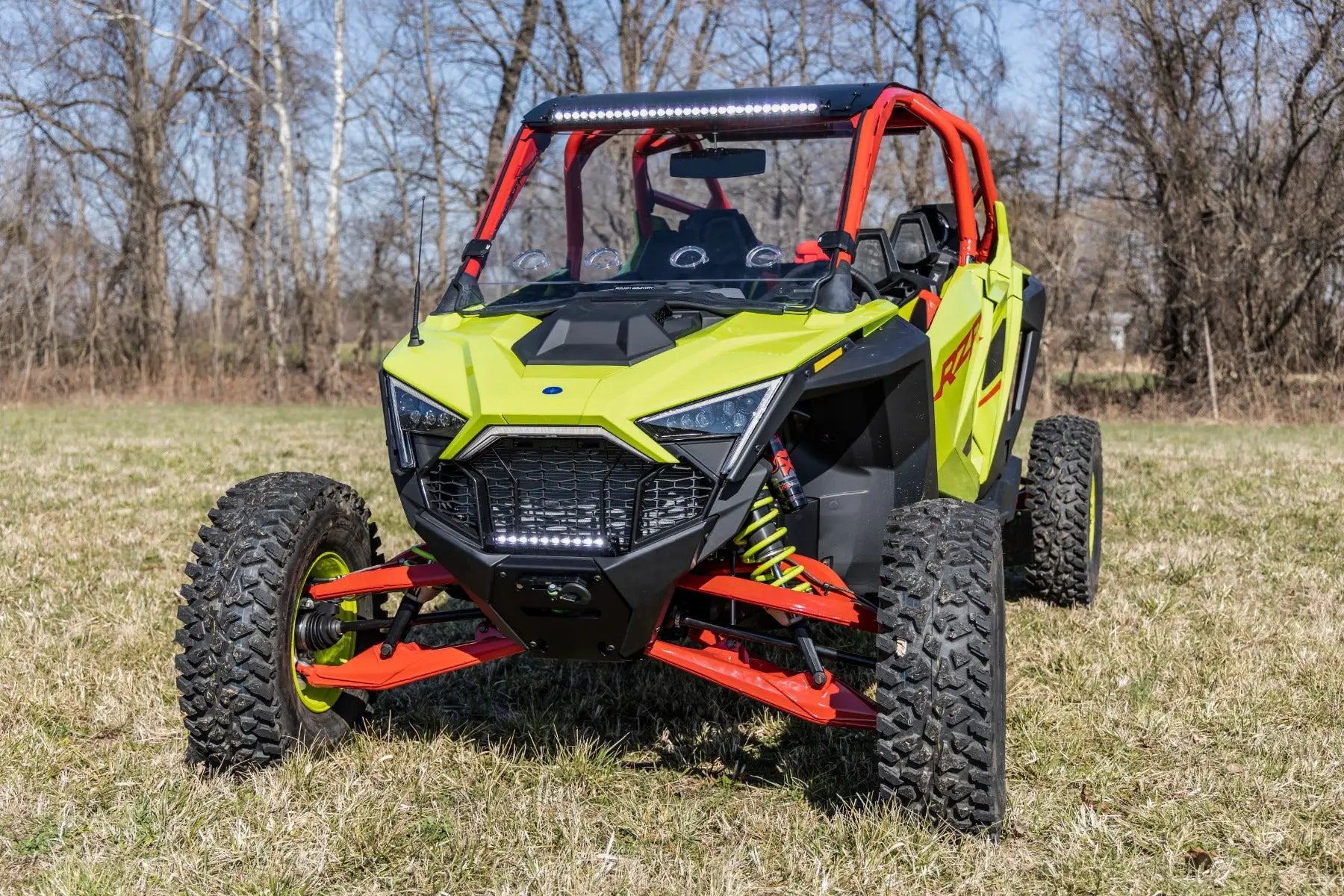 Rough Country Vented Full Windshield | Scratch Resistant | Polaris RZR Turbo R by Rough Country