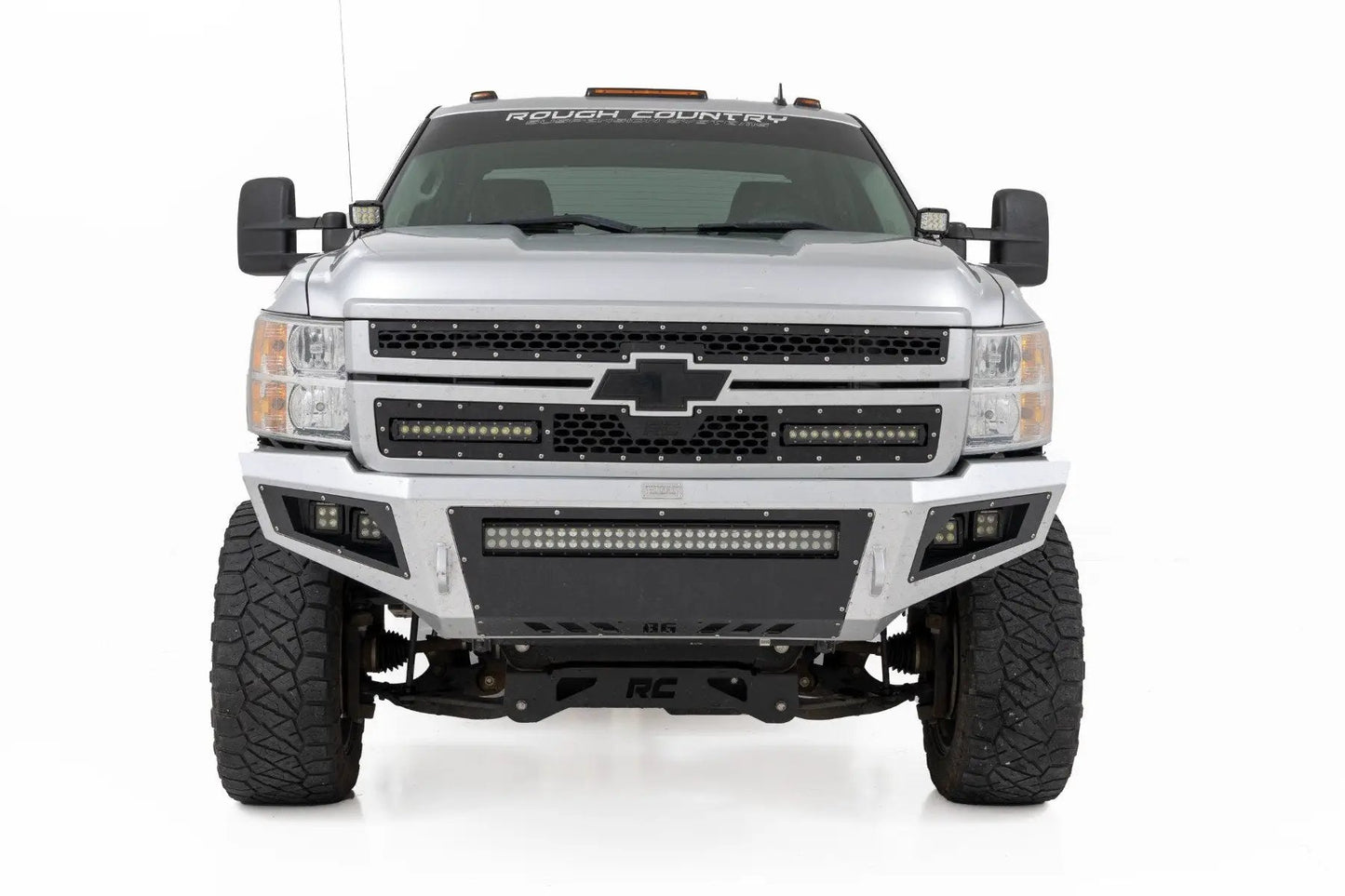 Rough Country LED Light Kit | Ditch Mount | 2" Black Pair | Flood | Chevy 1500 & Chevy/GMC 2500HD/3500HD (07-14) by Rough Country