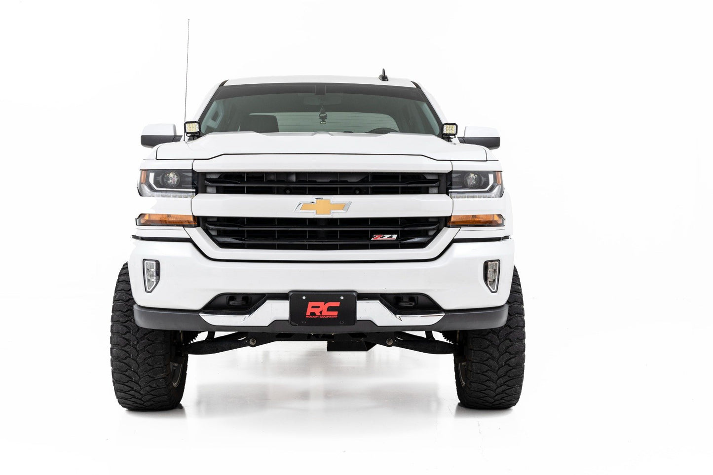 Rough Country LED Ditch Light Kit | 2in Black Pair | Spot | Chevy/GMC 1500 (14-18 & Classic)