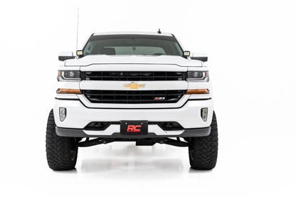 Rough Country LED Ditch Light Kit | 2in Black Pair | White DRL | Chevy/GMC 1500 (14-18 & Classic) by Rough Country