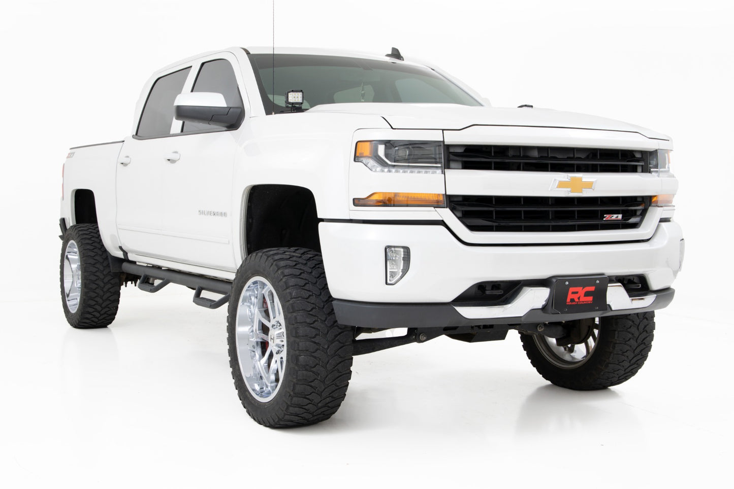Rough Country LED Ditch Light Kit | 2in Black Pair | Spot | Chevy/GMC 1500 (14-18 & Classic)