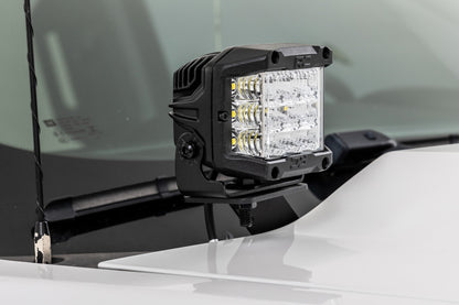 Rough Country LED Ditch Light Kit | 2in Black Pair | Spot | Chevy/GMC 1500 (14-18 & Classic)