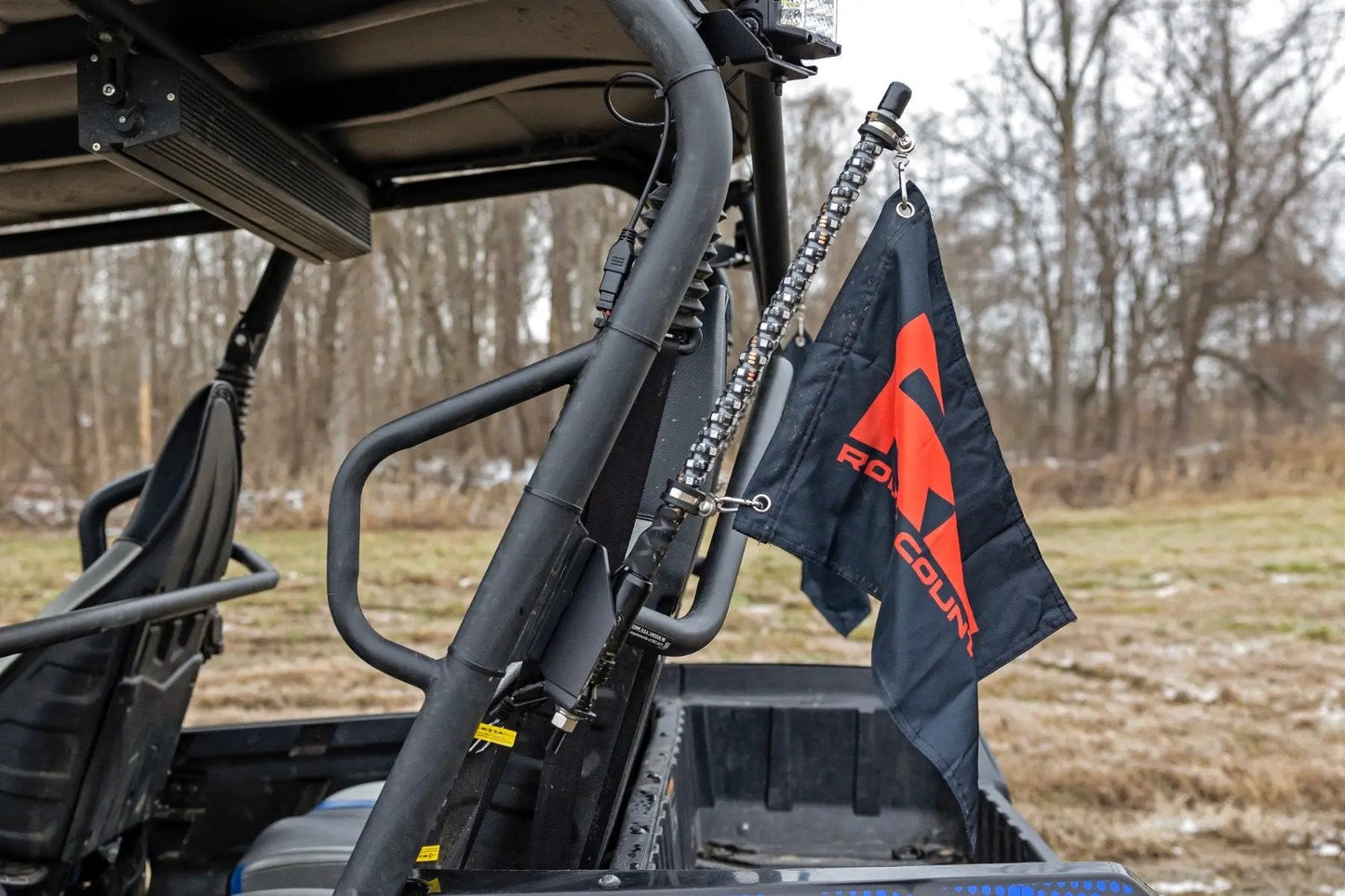 Rough Country Whip Mount | Cage | 4' Multl-Color LED Whip Pair | Kawasaki Teryx4 800 by Rough Country