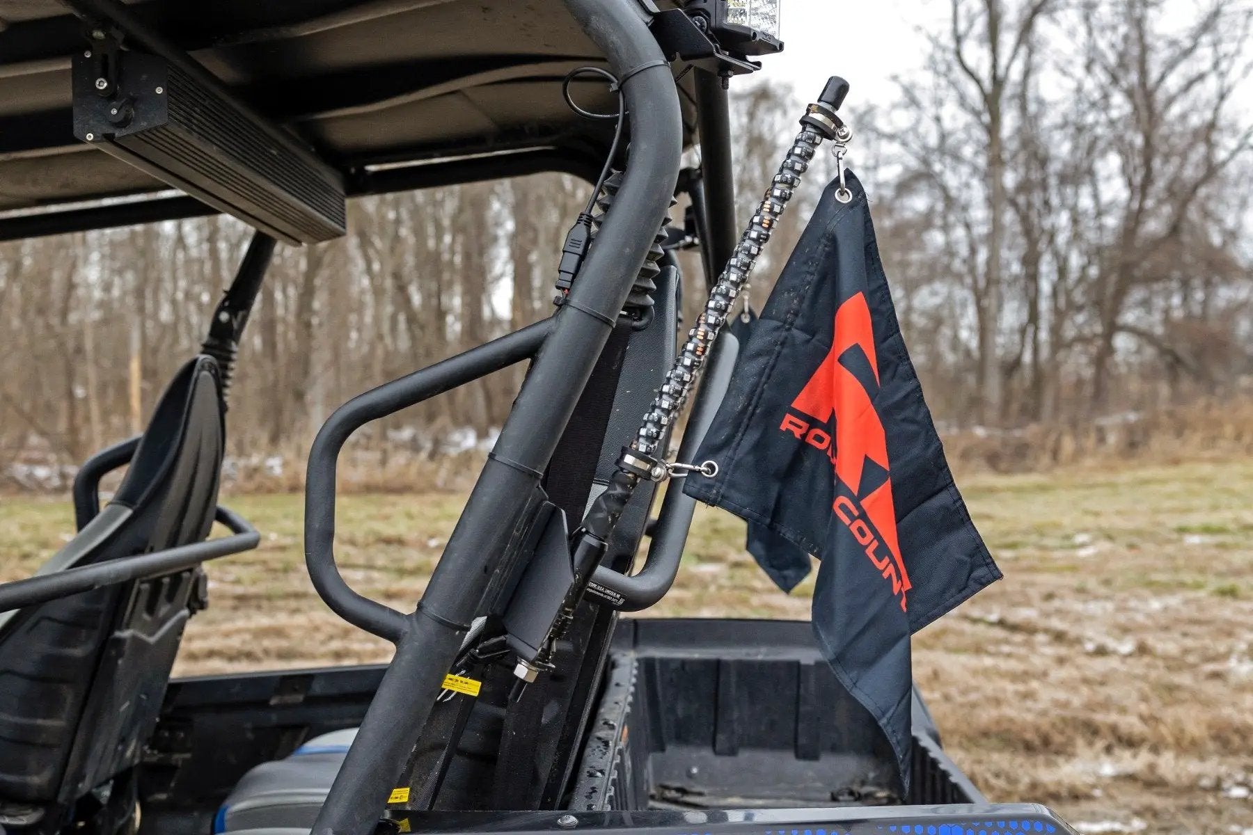 Rough Country Whip Mount | Cage | 4' Multl-Color LED Whip Pair | Kawasaki Teryx4 800 by Rough Country