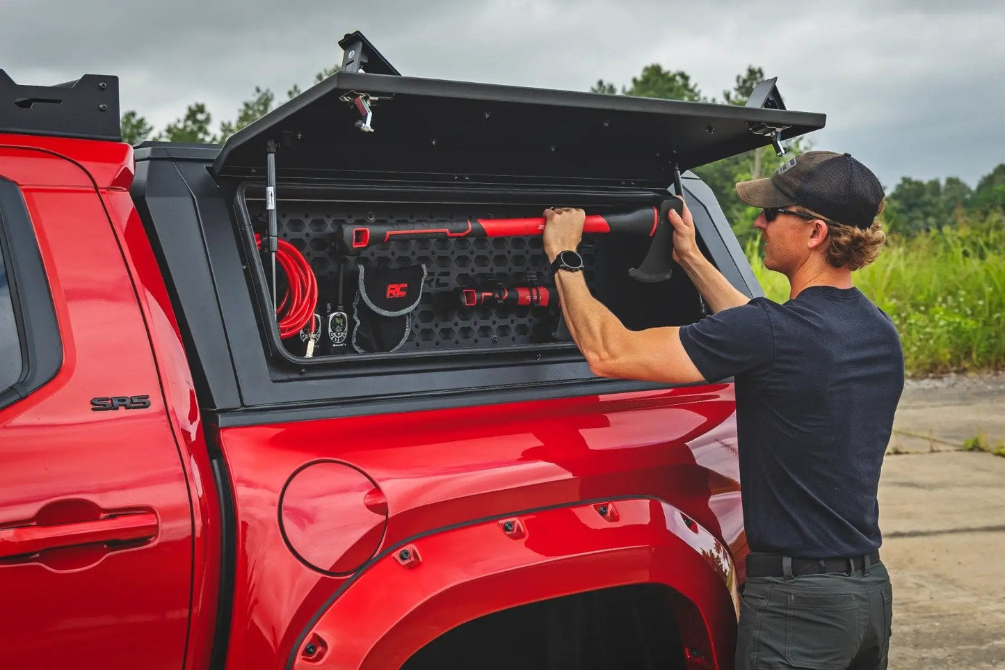 Rough Country Bed Cap Molle Panel Side Storage Bin | Drivers Side | Toyota Tacoma (24-26) by Rough Country