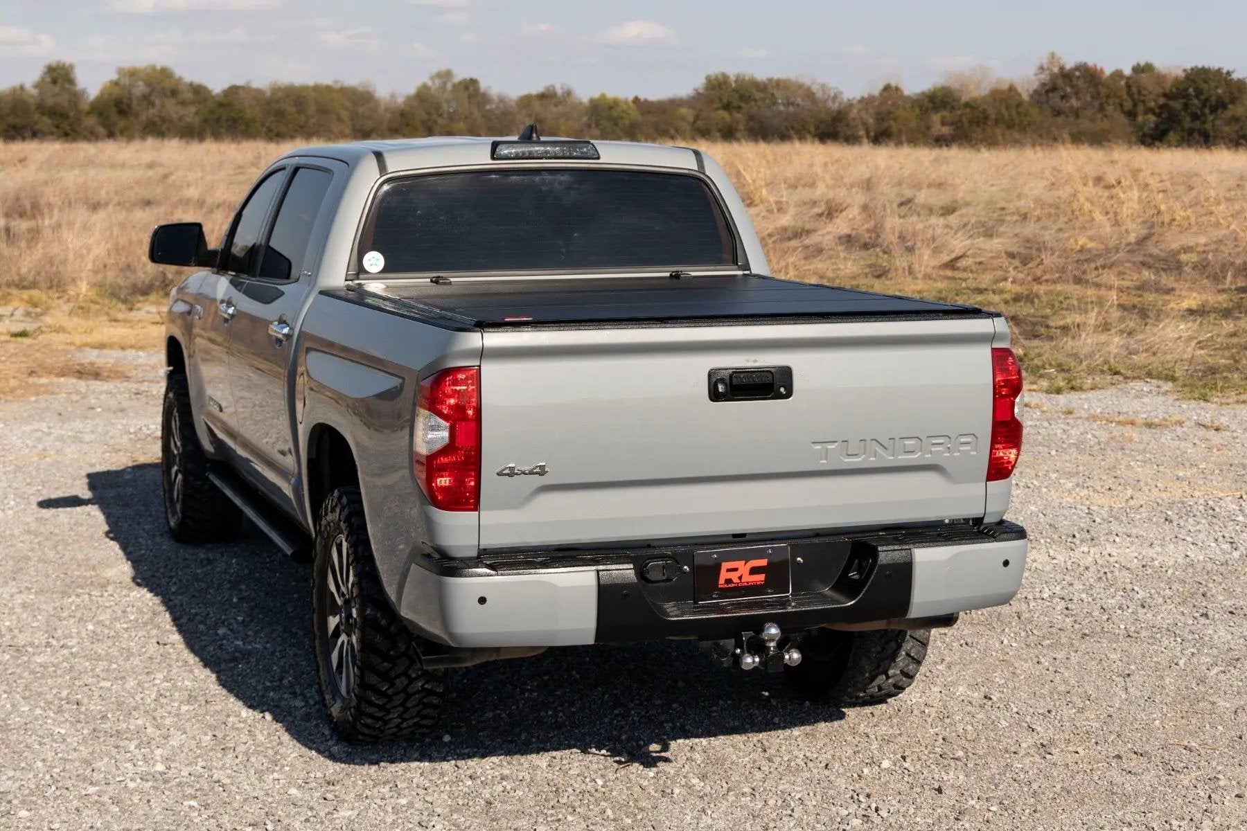 Rough Country Hard Tri-Fold Flip Up Bed Cover | 5'7" Bed | Toyota Tundra 2WD/4WD (07-21) by Rough Country