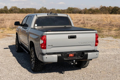 Rough Country Hard Tri-Fold Flip Up Bed Cover | 5'7" Bed | Toyota Tundra 2WD/4WD (07-21) by Rough Country