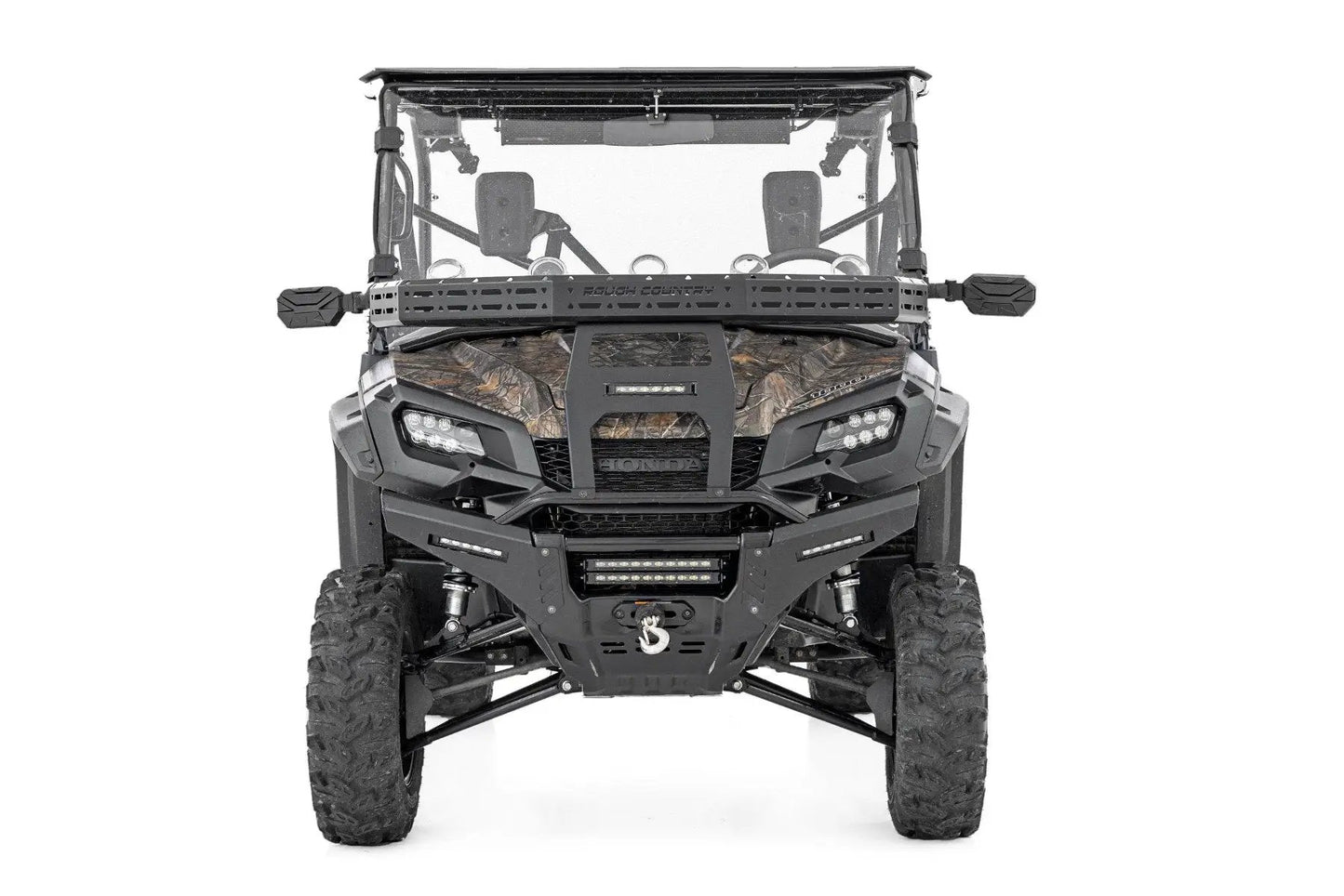 Rough Country Front Cargo Rack |Black Series LED | 6" Light | Slim Line | Honda Pioneer 1000 by Rough Country