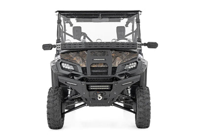 Rough Country Front Cargo Rack |Black Series LED | 6" Light | Slim Line | Honda Pioneer 1000 by Rough Country