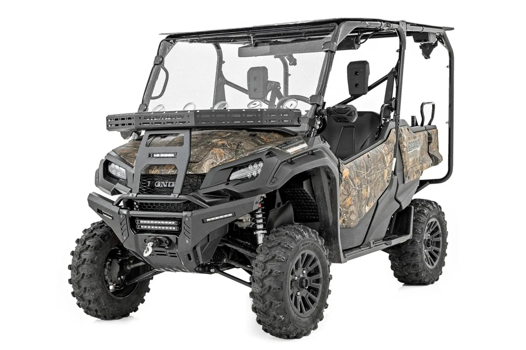Rough Country Front Cargo Rack |Black Series LED | 6" Light | Slim Line | Honda Pioneer 1000 by Rough Country
