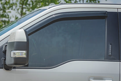 Deflectores de Ventana Lateral | Protector de Lluvia Adhesivo | Ford F-150 (17-25)/F-250 (15-26)
