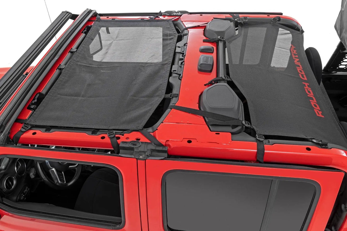 Rough Country Mesh Bikini Top Plus | Black | Jeep Gladiator JT 4WD (2020-2024) by Rough Country