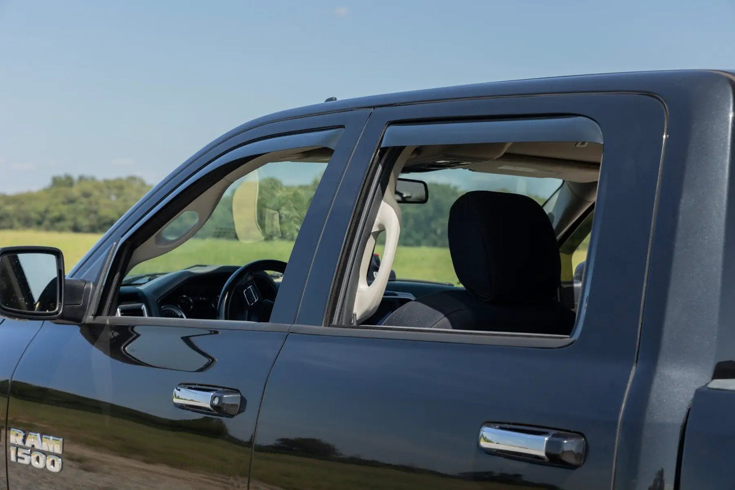 Rough Country Side Window Deflectors | In Channel Rain Guard | Ram 1500/2500/3500 (10-25 & Classic) by Rough Country