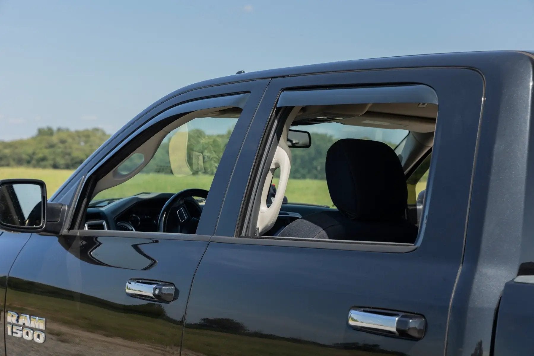 Rough Country Side Window Deflectors | In Channel Rain Guard | Ram 1500/2500/3500 (10-25 & Classic) by Rough Country