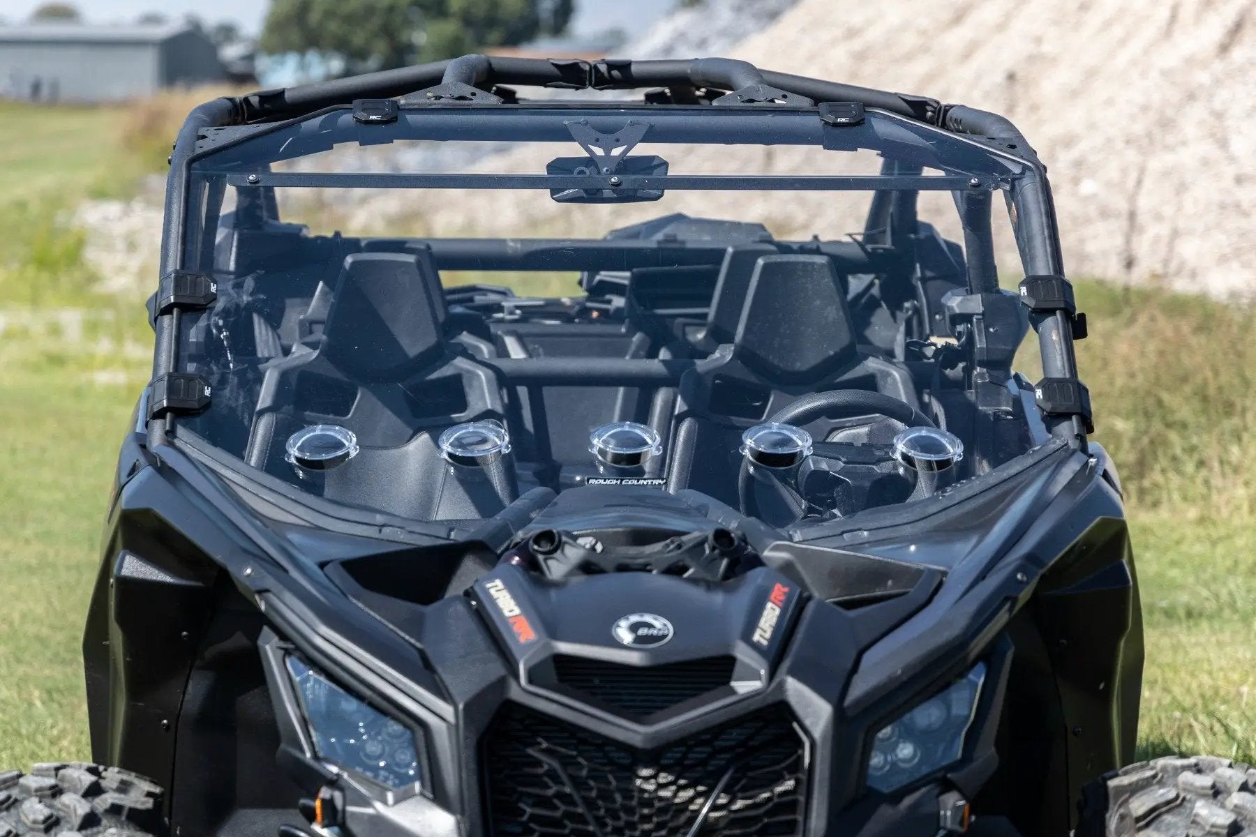 Rough Country Vented Full Windshield | Scratch Resistant | Can-Am Maverick X3 by Rough Country