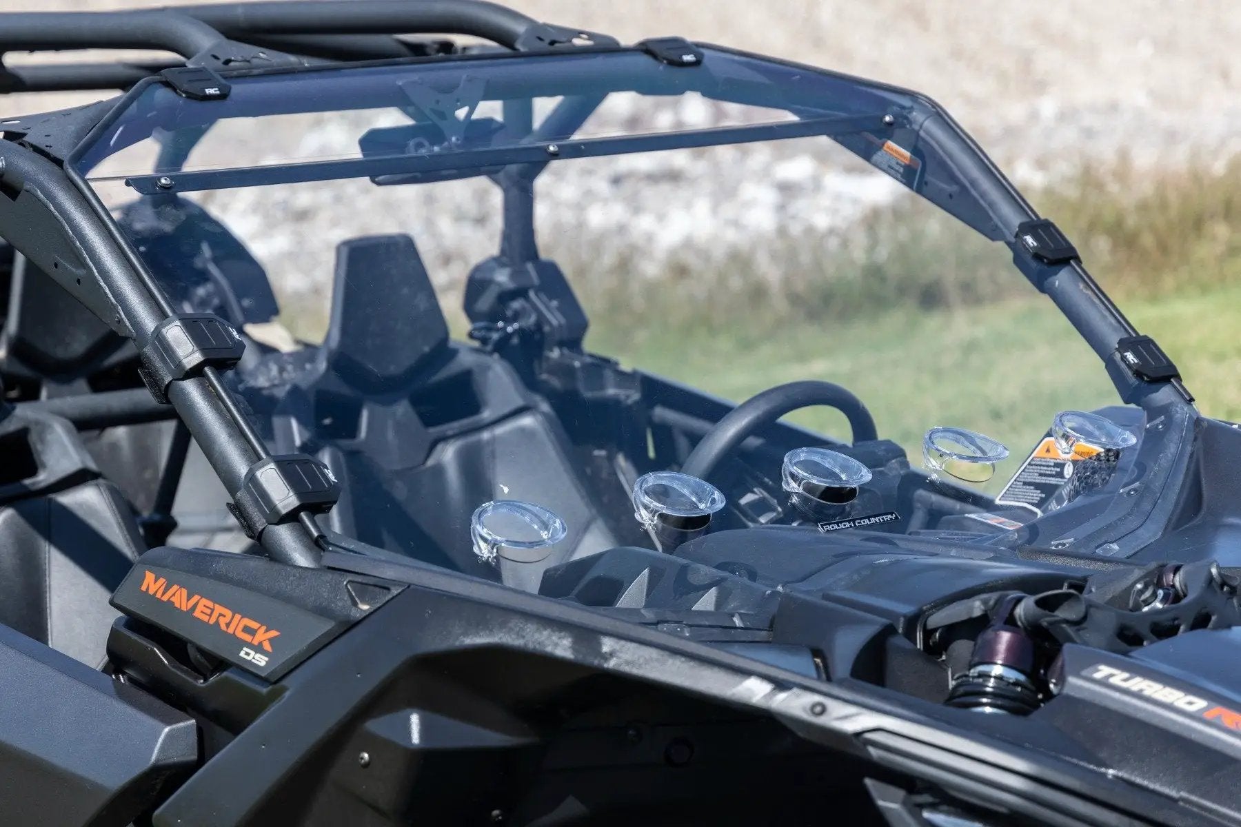 Rough Country Vented Full Windshield | Scratch Resistant | Can-Am Maverick X3 by Rough Country