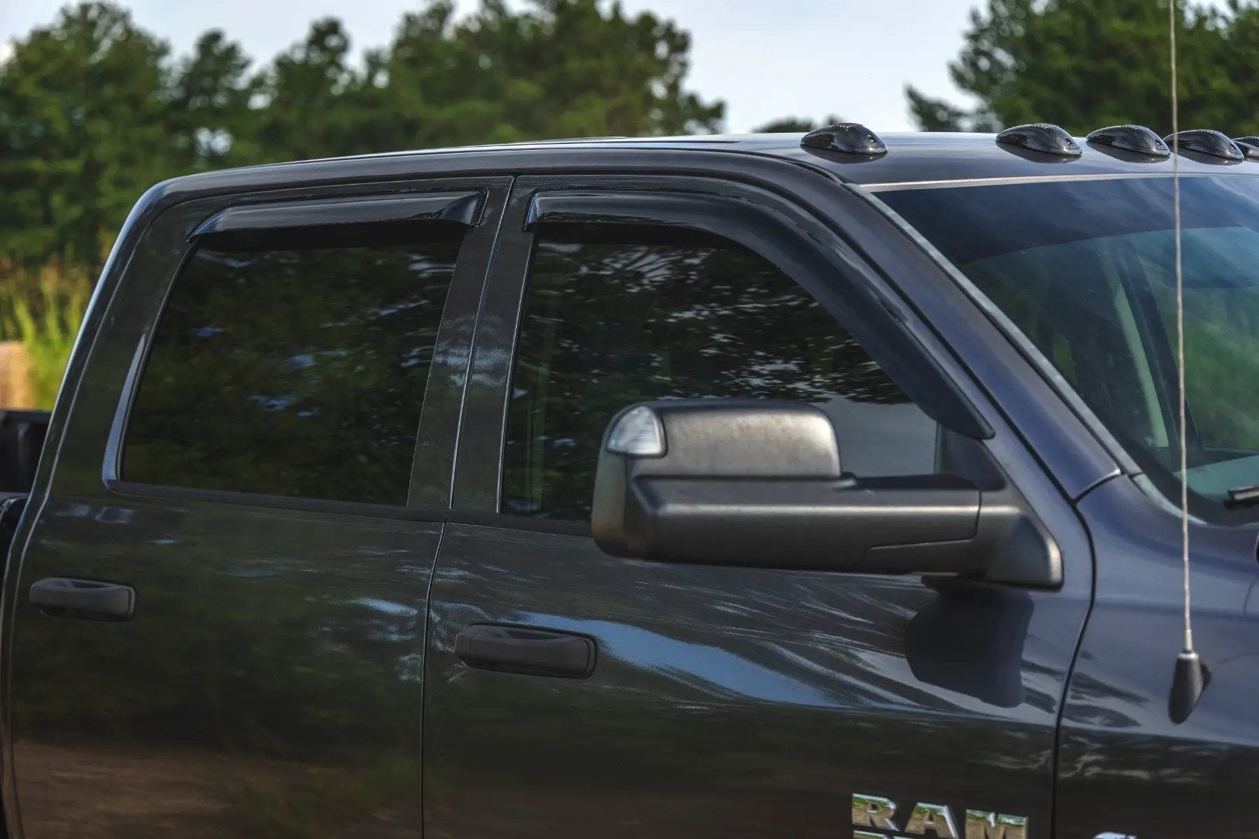 Rough Country Side Window Deflectors | Tape On Rain Guard | Ram 1500 (09-18)/2500 (10-26) by Rough Country