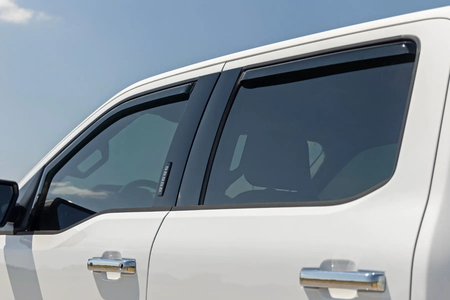 Rough Country Side Window Deflectors | In Channel Rain Guard | Ford F-150/Lightning/F-250/F-350/Raptor (15-26) by Rough Country