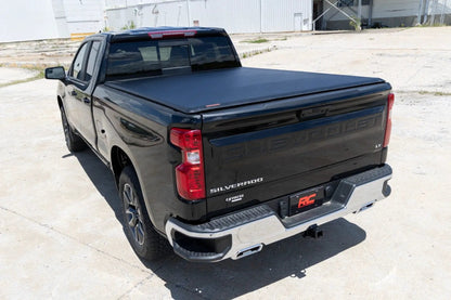Rough Country Soft Roll Up Bed Cover | 6'7" Bed | Chevy/GMC Sierra 1500 (19-26)/Silverado 1500 (19-26) by Rough Country