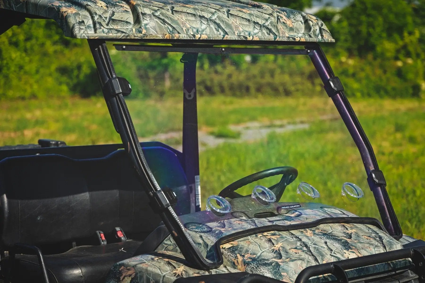 Rough Country Vented Full Windshield | Scratch Resistant | John Deere Gator XUV 825 by Rough Country