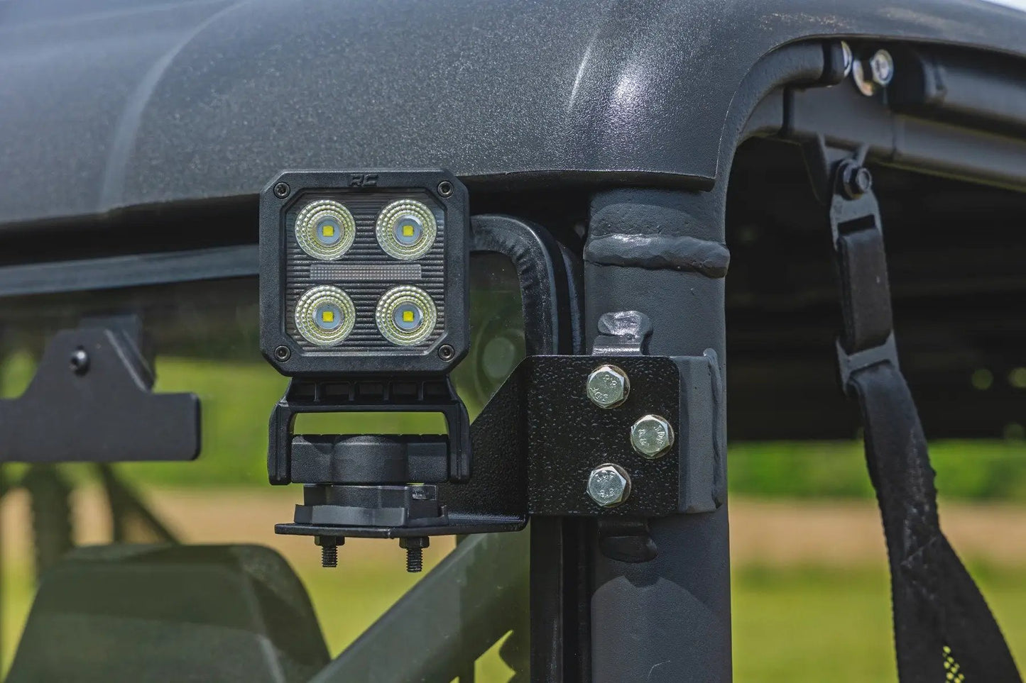 Rough Country LED Light Kit | Rear Mount | 2" Black Pair | White DRL | CFMOTO UFORCE 1000 by Rough Country