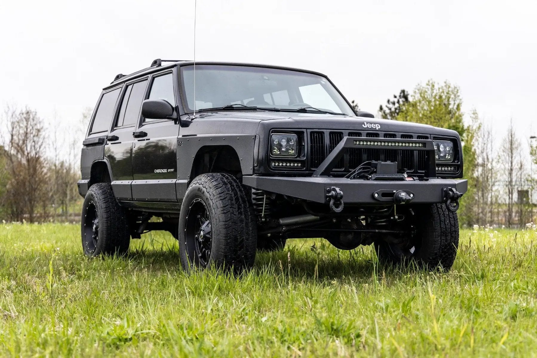 Rough Country 8 Inch Black Series LED Light Bar | Single Row | Pair by Rough Country