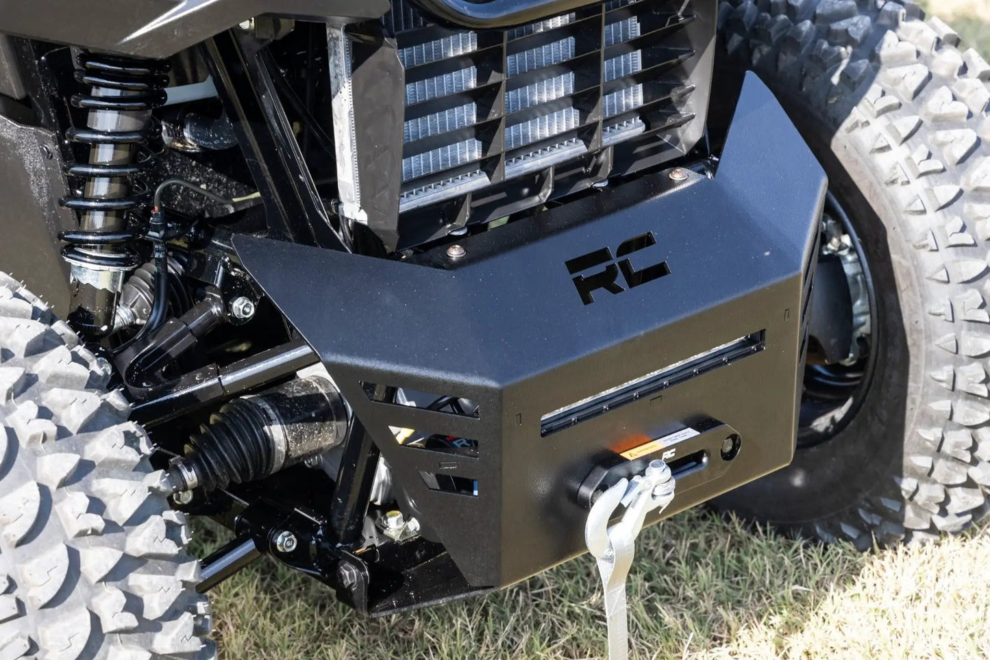 Rough Country Winch Plate | 4500-LB Winch | 10" Black Slimline | Honda Pioneer 520 by Rough Country