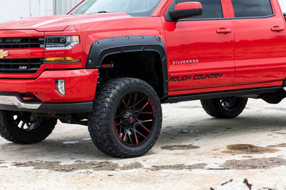 Rough Country Fender Flares | Defender | 5'9" Bed | GAZ Summit White | Chevy Silverado 1500 (14-18 & Classic) by Rough Country